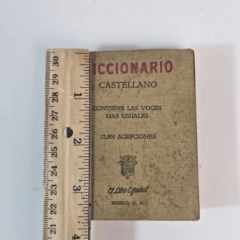 Vintage 1962 Spanish Miniature Pocket Dictionary Mexico El Libro Español Rare